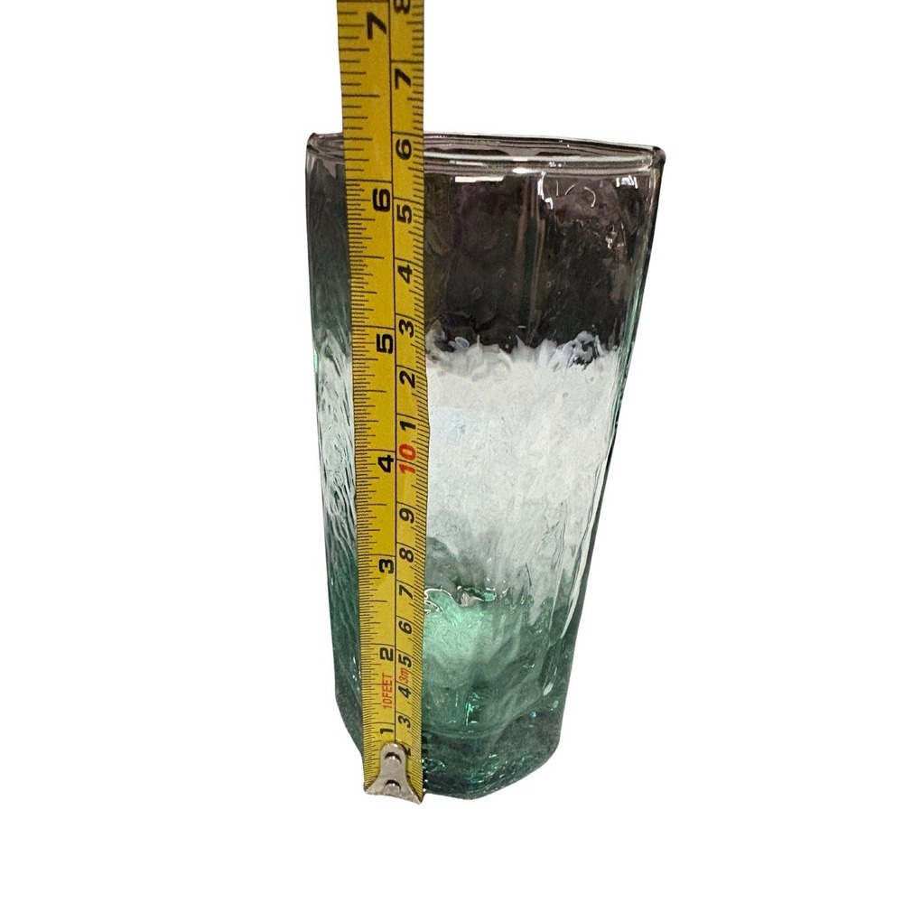 Vintage Libbey Facets Green Octagon Highball Tumbler Glass (Multiple Available!) - Picture 5 of 7